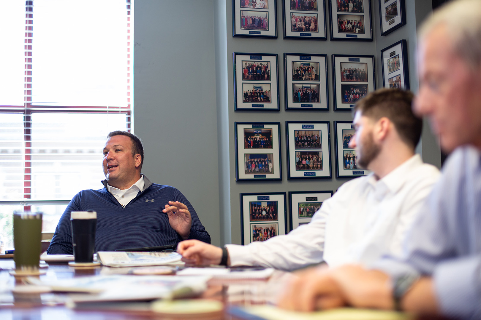 Hathaway Strategies Senior Vice President Tim Phelps speaks at a meeting