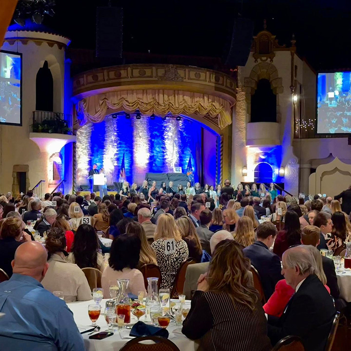 Hathaway Strategies President Anne Hathaway speaks at the Richard G. Lugar Excellence in Public Service Series luncheon